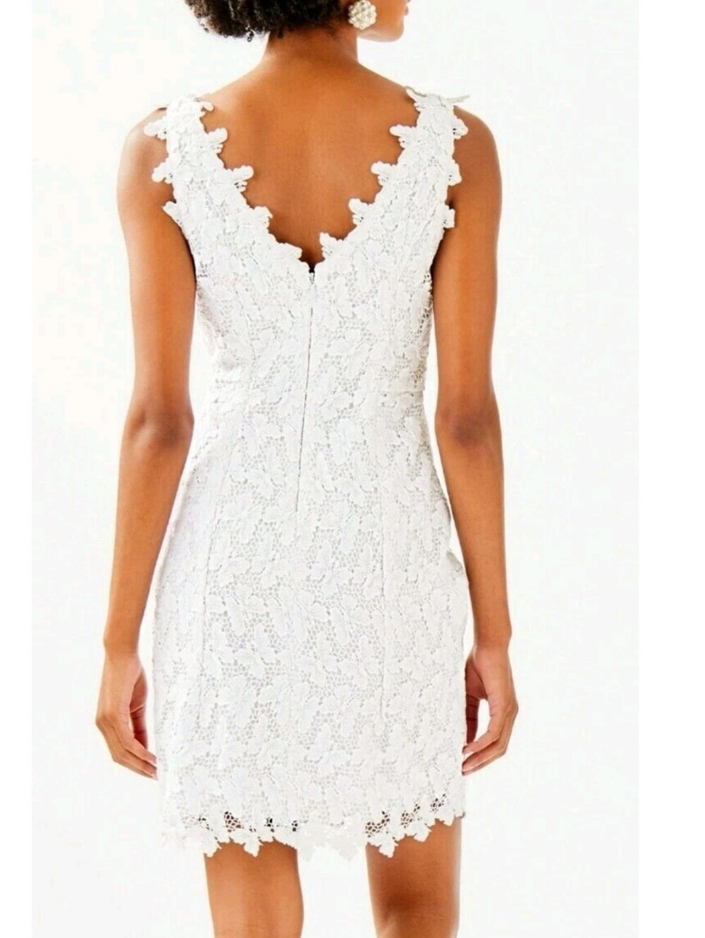 Lilly Pulitzer Reeve Butterfly Lace Shift Dress Size 2 Resort White Coquette - Picture 4 of 9